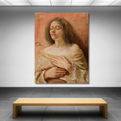 Studio Del Ritratto Di Una Donna Jan Matejko jmt50 quadro stampato su tela