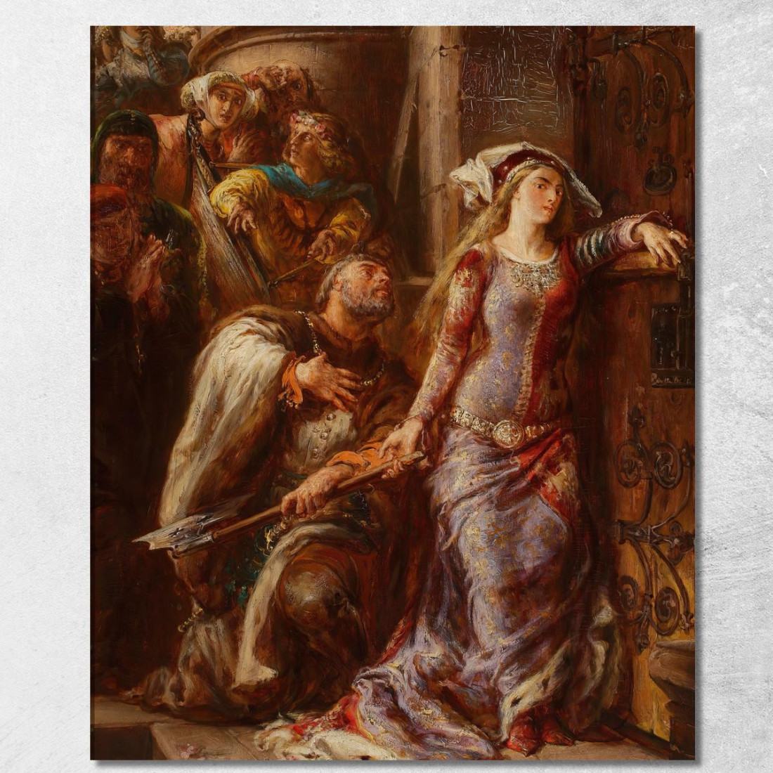 La Regina Jadwiga E Dymitr Di Goraj Jan Matejko jmt51 quadro stampato su tela La Regina Jadwiga E Dymitr Di Goraj Jan Matejko jmt51 quadro stampato su tela