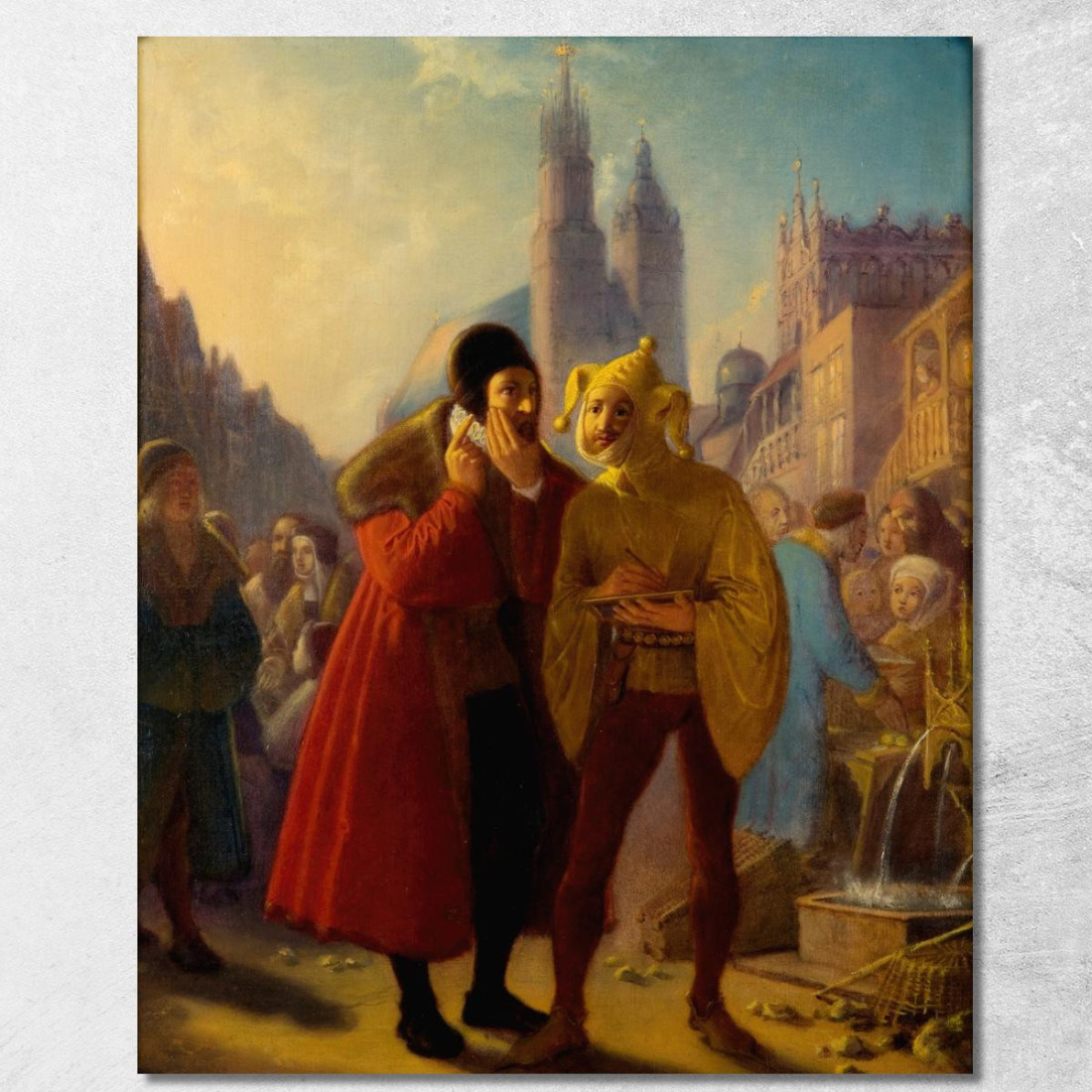 Stanczyk Finge Di Avere Mal Di Denti Jan Matejko jmt57 quadro stampato su tela Stanczyk Finge Di Avere Mal Di Denti Jan Matejko jmt57 quadro stampato su tela