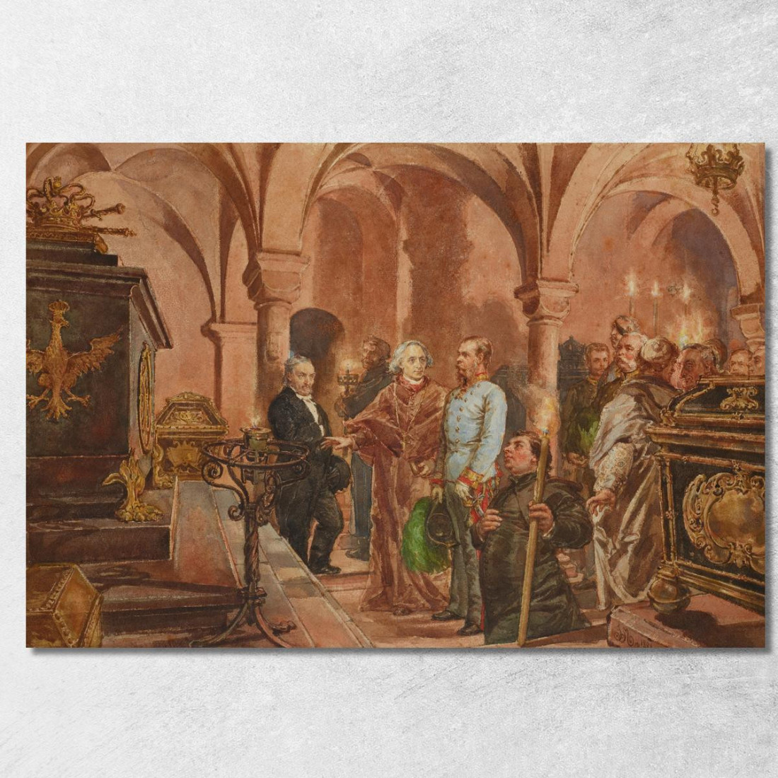 L'Imperatore Davanti Al Sarcofago Di Giovanni Iii Sobieski Jan Matejko jmt63 quadro stampato su tela L'Imperatore Davanti Al Sarcofago Di Giovanni Iii Sobieski Jan Matejko jmt63 quadro stampato su tela