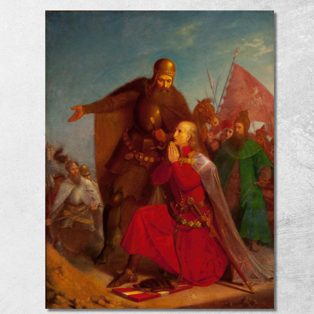 Wladyslaw Jagiello E Vytautas Pregano Prima Della Battaglia Di Grunwald Jan Matejko jmt69 quadro stampato su tela Wladyslaw Jagiello E Vytautas Pregano Prima Della Battaglia Di Grunwald Jan Matejko jmt69 quadro stampato su tela