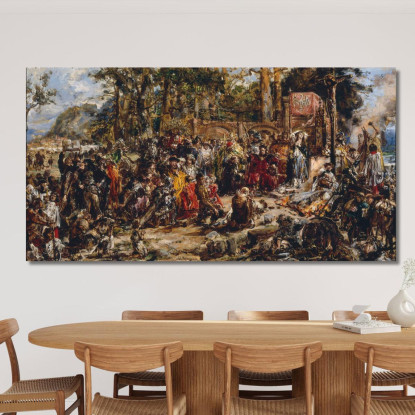 Battesimo Della Lituania Dalla Serie Storia Della Civiltà In Polonia Jan Matejko jmt71 quadro stampato su tela