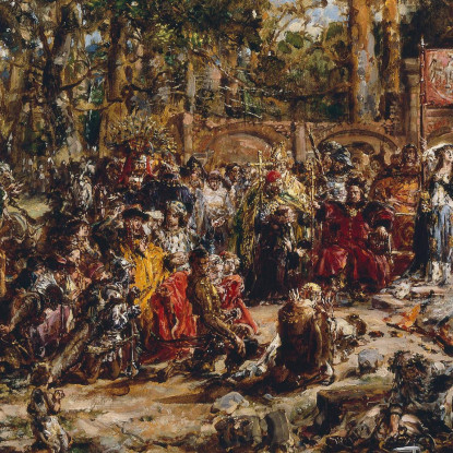 Battesimo Della Lituania Dalla Serie Storia Della Civiltà In Polonia Jan Matejko jmt71 quadro stampato su tela