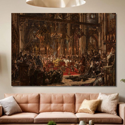 Sconfitta A Legnica Dalla Serie Storia Della Civiltà In Polonia Jan Matejko jmt74 quadro stampato su tela