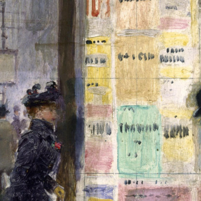 La Colonne Morris Jean Béraud jbr33 quadro stampato su tela