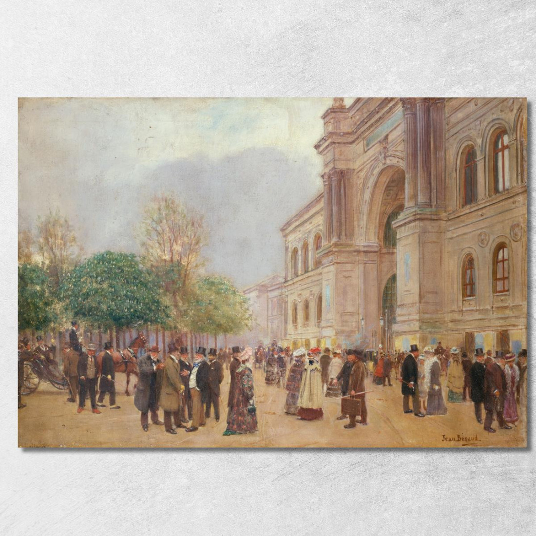 Uscita Dalla Mostra Al Palais De L'Industrie Jean Béraud jbr45 quadro stampato su tela Uscita Dalla Mostra Al Palais De L'Industrie Jean Béraud jbr45 quadro stampato su tela