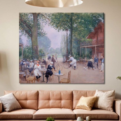 Lo Chalet Du Cycle Nel Bois De Boulogne Jean Béraud jbr57 quadro stampato su tela