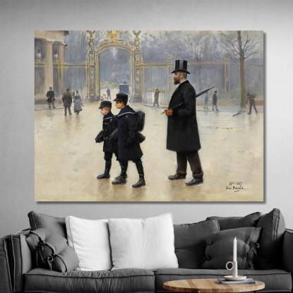 Parco Monceau Jean Béraud jbr61 quadro stampato su tela