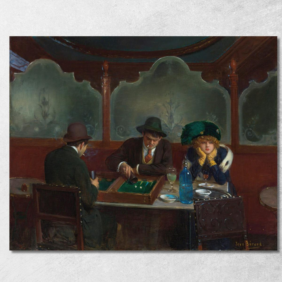 Giocatori Di Backgammon Jean Béraud jbr73 quadro stampato su tela Giocatori Di Backgammon Jean Béraud jbr73 quadro stampato su tela