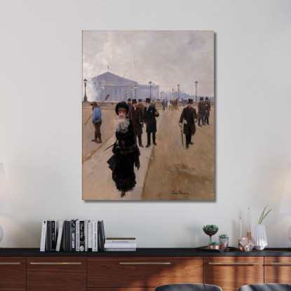 Scena Da Place De La Concorde Jean Béraud jbr92 quadro stampato su tela