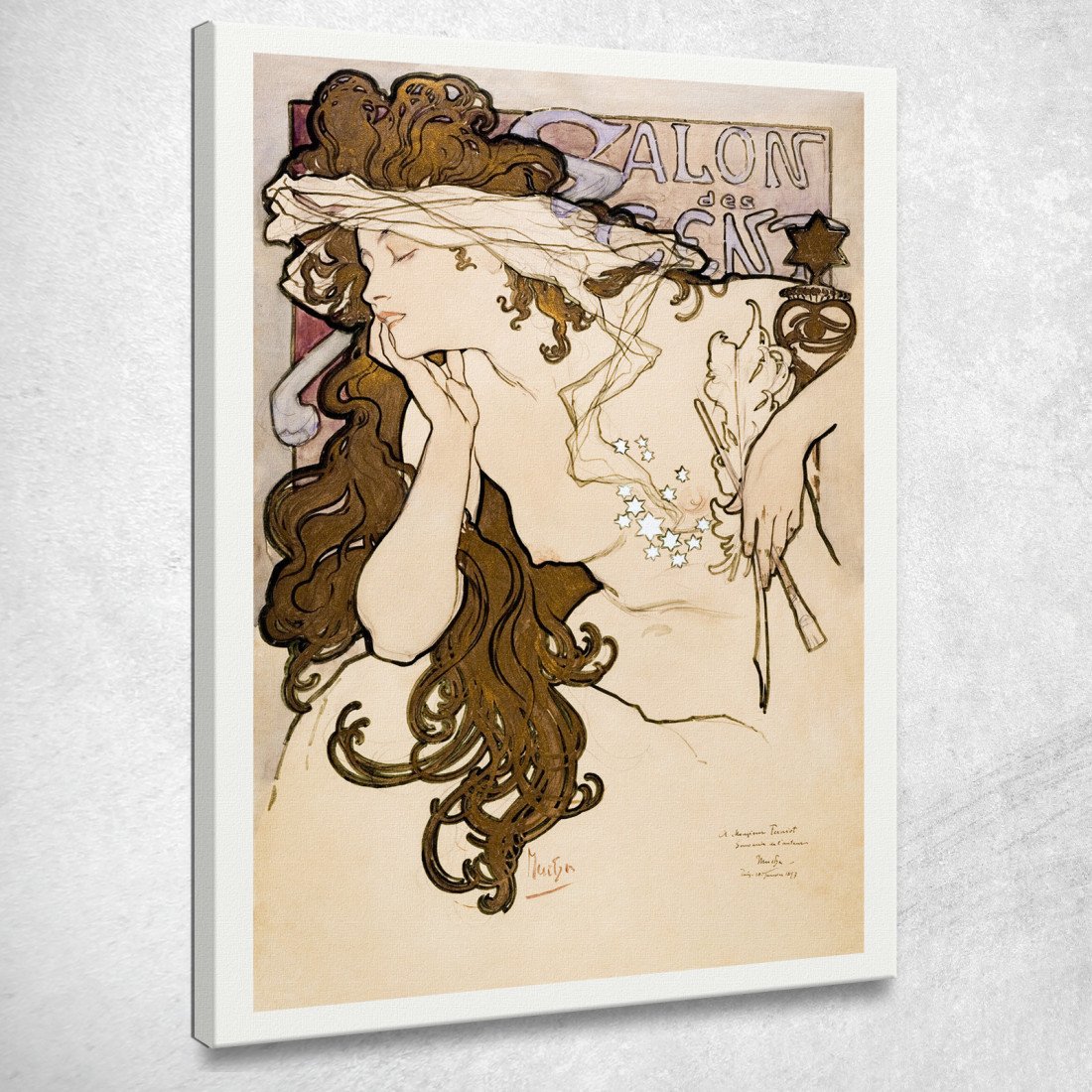 Salone Dei Cento Alphonse Mucha amu103 quadro stampato su tela Salone Dei Cento Alphonse Mucha amu103 quadro stampato su tela