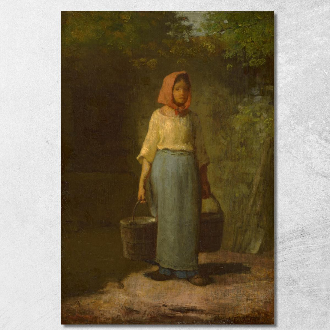 Contadina Di Ritorno Dal Pozzo Jean-François Millet jfm43 quadro stampato su tela Contadina Di Ritorno Dal Pozzo Jean-François Millet jfm43 quadro stampato su tela