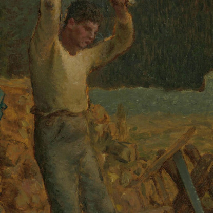 Il Taglialegna Jean-François Millet jfm80 quadro stampato su tela
