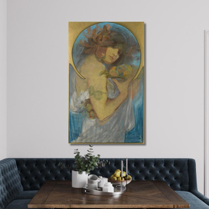 Studio Per La Frutta Alphonse Mucha amu112 quadro stampato su tela