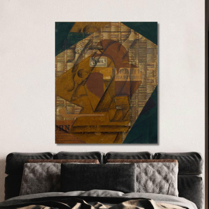 Bottiglia Di Rum E Giornale Juan Gris jgr13 quadro stampato su tela