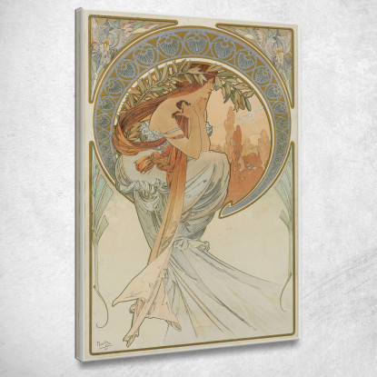 Le Arti 4 Alphonse Mucha amu116 quadro stampato su tela