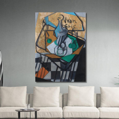 Caraffe Tazze E Bicchieri Juan Gris jgr14 quadro stampato su tela