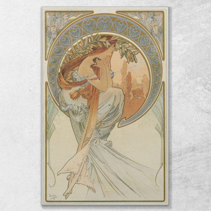 Le Arti 4 Alphonse Mucha amu116 quadro stampato su tela