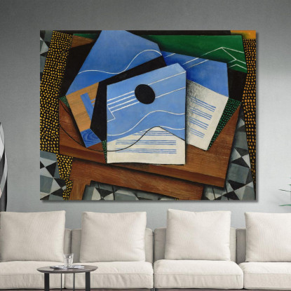 Chitarra Su Un Tavolo Juan Gris jgr30 quadro stampato su tela