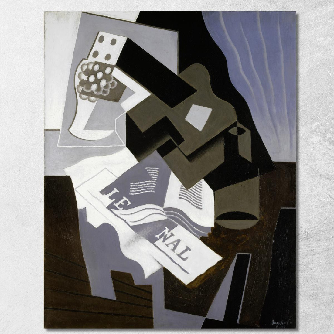 Libro Di Chitarra E Giornale Juan Gris jgr31 quadro stampato su tela Libro Di Chitarra E Giornale Juan Gris jgr31 quadro stampato su tela