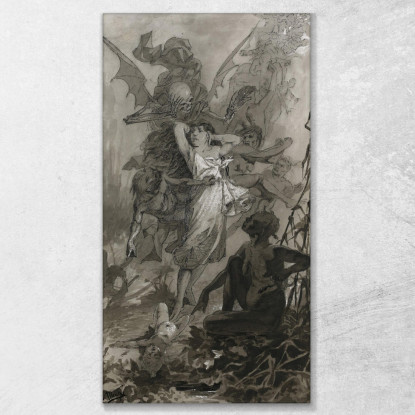 La Danza Della Morte Alphonse Mucha amu118 quadro stampato su tela