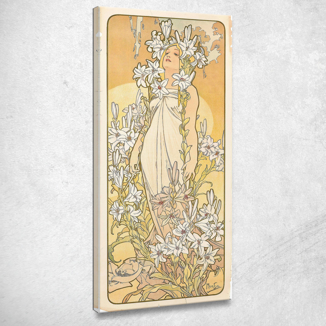 Il Giglio Alphonse Mucha amu120 quadro stampato su tela Il Giglio Alphonse Mucha amu120 quadro stampato su tela
