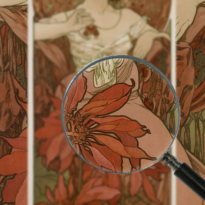 Il Rubino Alphonse Mucha amu121 quadro stampato su tela