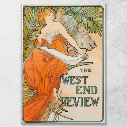 La Recensione Del West End Alphonse Mucha amu122 quadro stampato su tela