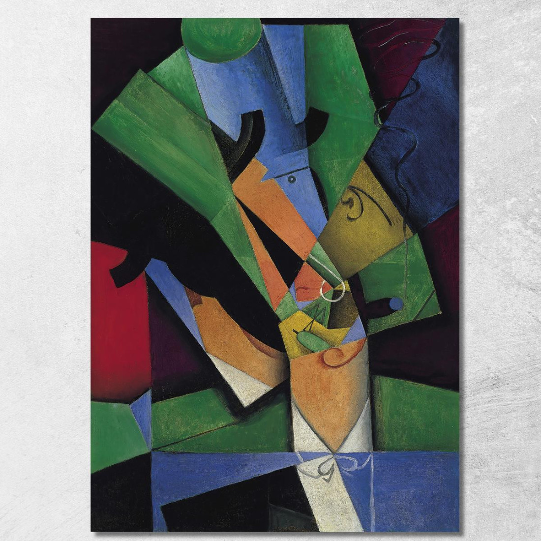 Il Fumatore Juan Gris jgr72 quadro stampato su tela Il Fumatore Juan Gris jgr72 quadro stampato su tela