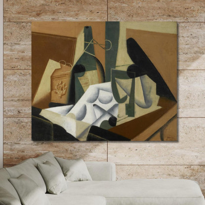 La Tovaglia Bianca Juan Gris jgr74 quadro stampato su tela