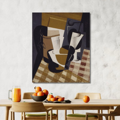 Brocca E Bicchiere Di Vino Juan Gris jgr79 quadro stampato su tela