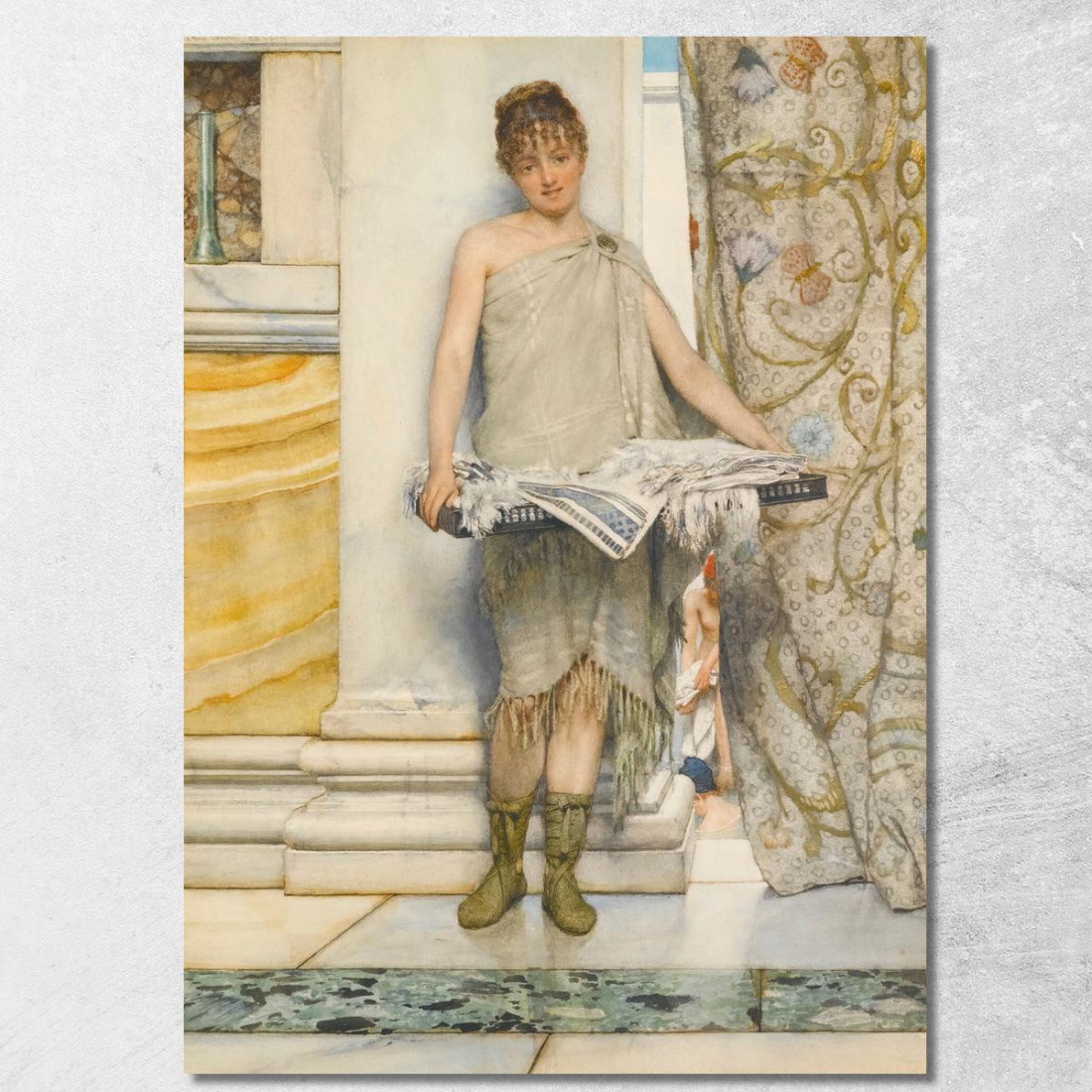 Una Balneatrice Lawrence Alma-Tadema lat1 quadro stampato su tela Una Balneatrice Lawrence Alma-Tadema lat1 quadro stampato su tela
