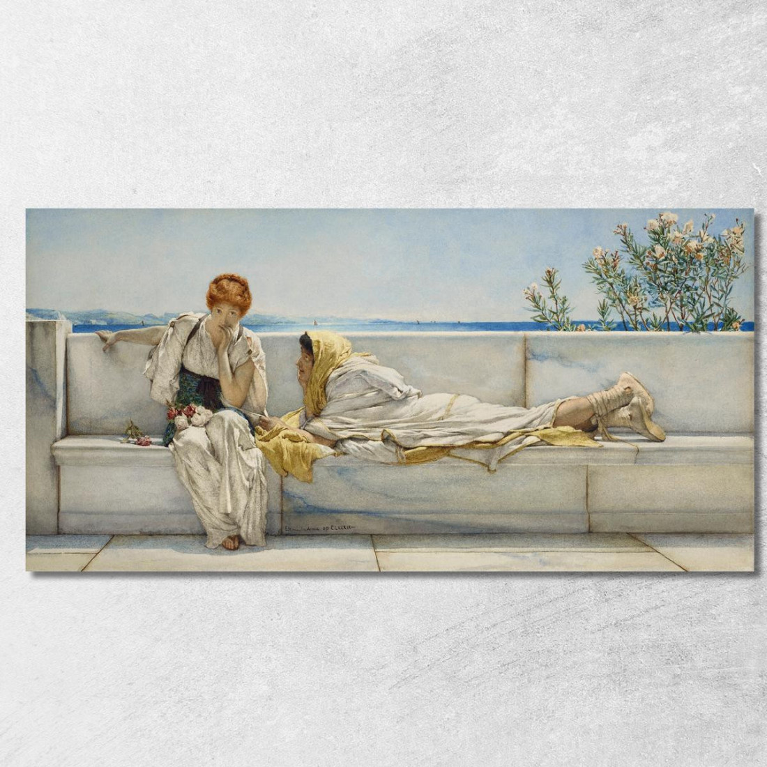 Una Sollecitazione Lawrence Alma-Tadema lat8 quadro stampato su tela Una Sollecitazione Lawrence Alma-Tadema lat8 quadro stampato su tela