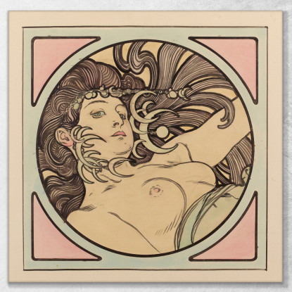 Vetrata Per La Facciata Della Boutique Fouquet 4 Alphonse Mucha amu130 quadro stampato su tela
