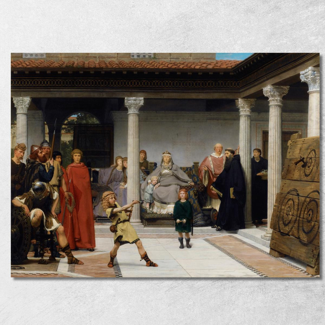 Istruzione Dei Figli Di Clodoveo Lawrence Alma-Tadema lat18 quadro stampato su tela Istruzione Dei Figli Di Clodoveo Lawrence Alma-Tadema lat18 quadro stampato su tela