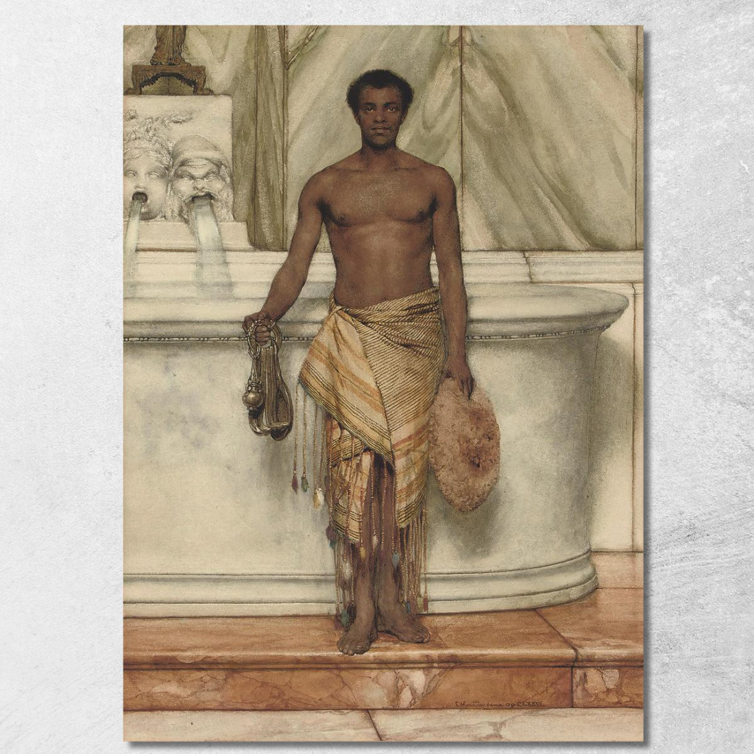 Il Balneatore Lawrence Alma-Tadema lat38 quadro stampato su tela Il Balneatore Lawrence Alma-Tadema lat38 quadro stampato su tela