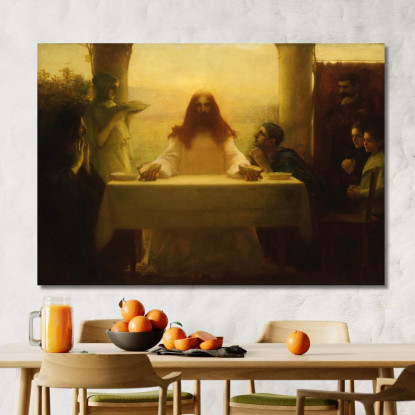 Cristo E I Pellegrini Di Emmaus Pascal Dagnan Bouveret pdb10 quadro stampato su tela