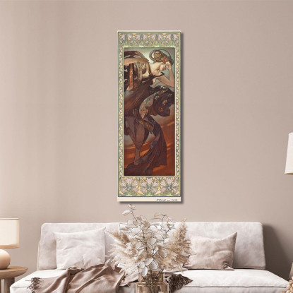 Stella Della Sera Alphonse Mucha amu141 quadro stampato su tela