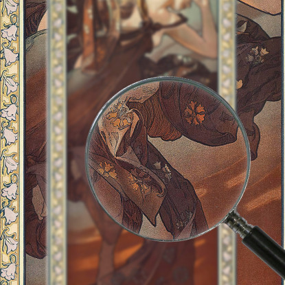 Stella Della Sera Alphonse Mucha amu141 quadro stampato su tela
