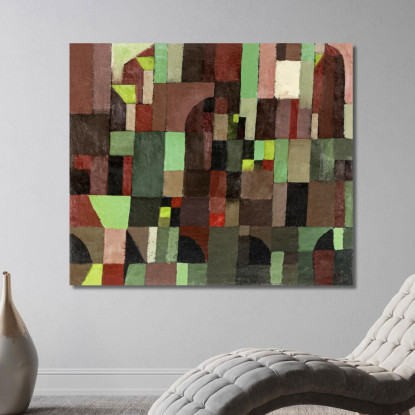 Architettura Rossa E Verde Paul Klee pkl72 quadro stampato su tela
