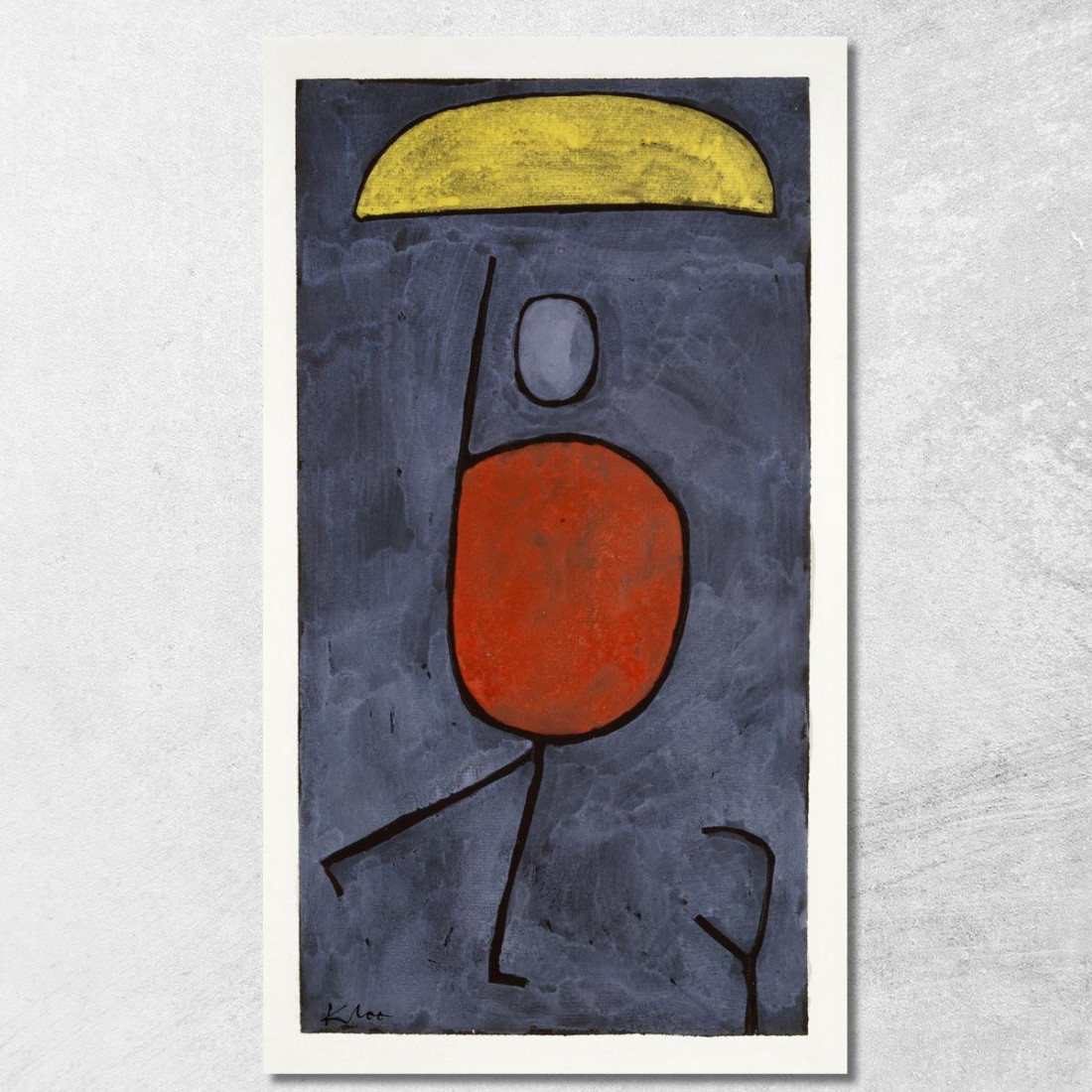 Con Ombrello Paul Klee pkl99 quadro stampato su tela Con Ombrello Paul Klee pkl99 quadro stampato su tela