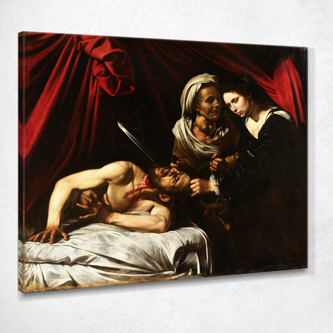 Giuditta Decapita Oloferne 2 Caravaggio crv14 quadro stampato su tela Giuditta Decapita Oloferne 2 Caravaggio crv14 quadro stampato su tela