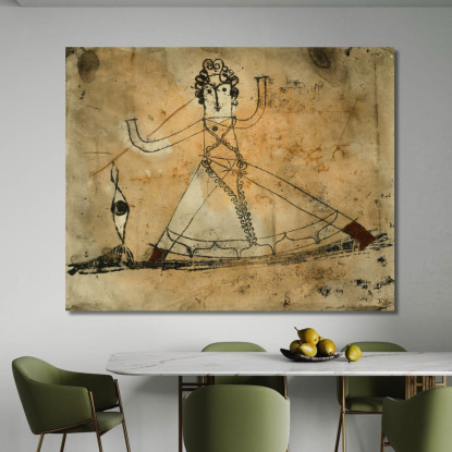 Grottesco Classico Paul Klee pkl114 quadro stampato su tela