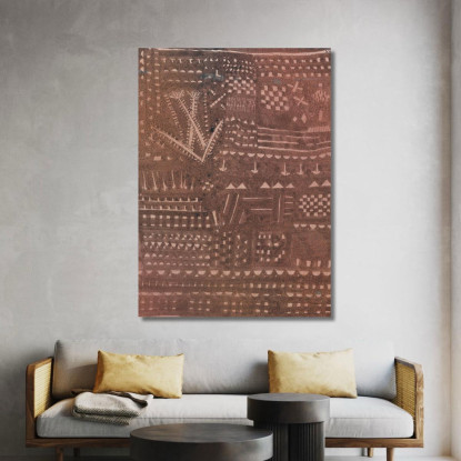 Alla Maniera Di Un Arazzo In Pelle Paul Klee pkl131 quadro stampato su tela