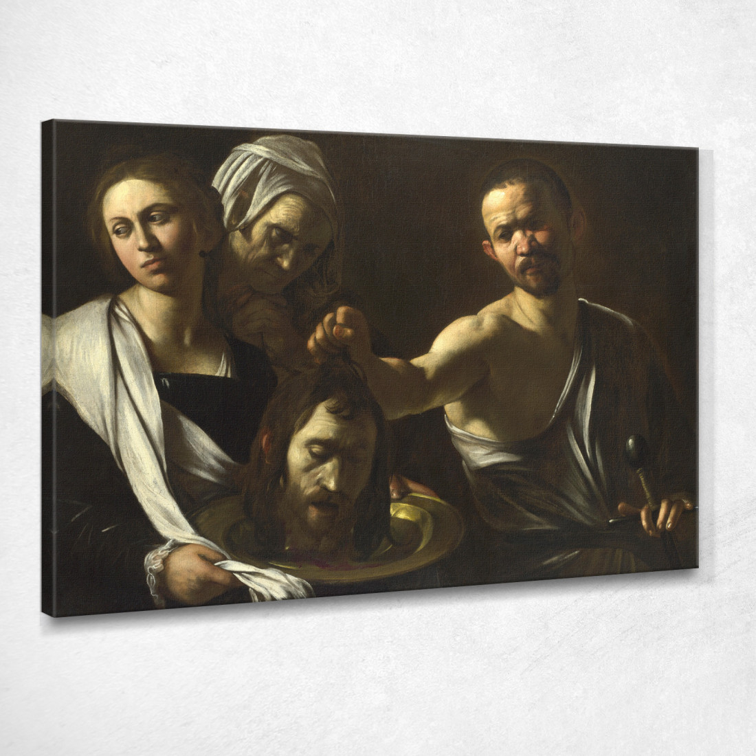 Salomè Riceve La Testa Di San Giovanni Battista Caravaggio crv20 quadro stampato su tela Salomè Riceve La Testa Di San Giovanni Battista Caravaggio crv20 quadro stampato su tela