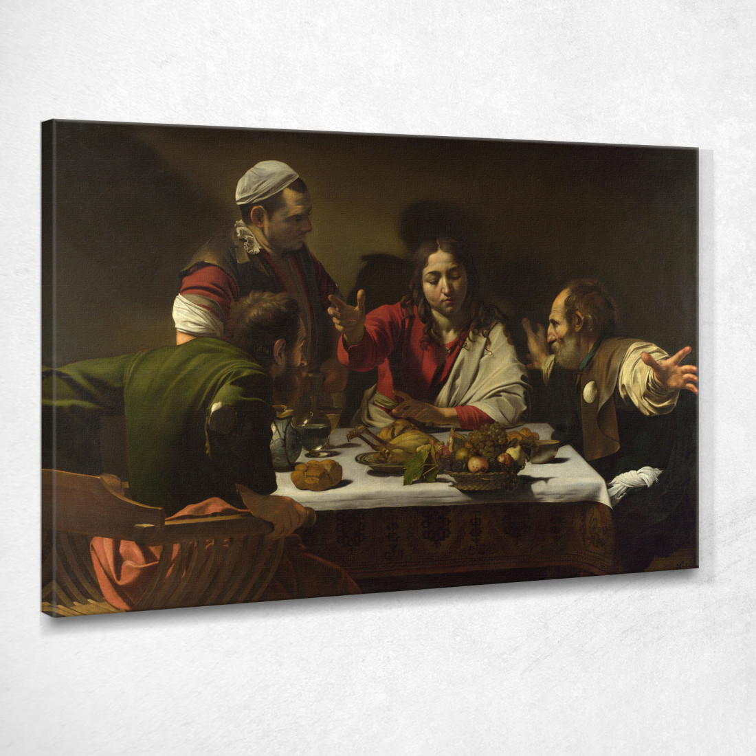 La Cena In Emmaus Caravaggio crv21 quadro stampato su tela La Cena In Emmaus Caravaggio crv21 quadro stampato su tela
