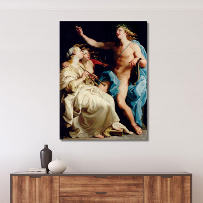 Apollo E Due Muse Pompeo Batoni pbt5 quadro stampato su tela