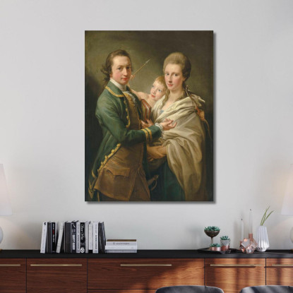 Arthur Saunders Gore Visconte Sudley In Seguito 2° Conte Di Arran E Sua Moglie Pompeo Batoni pbt6 quadro stampato su tela