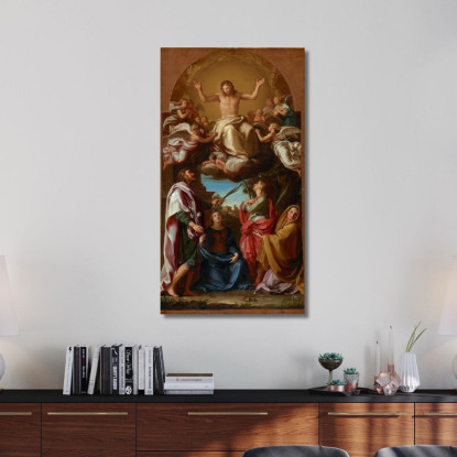 Cristo In Gloria Con I Santi Celso Giuliano Marcionilla E Basilissa Pompeo Batoni pbt8 quadro stampato su tela