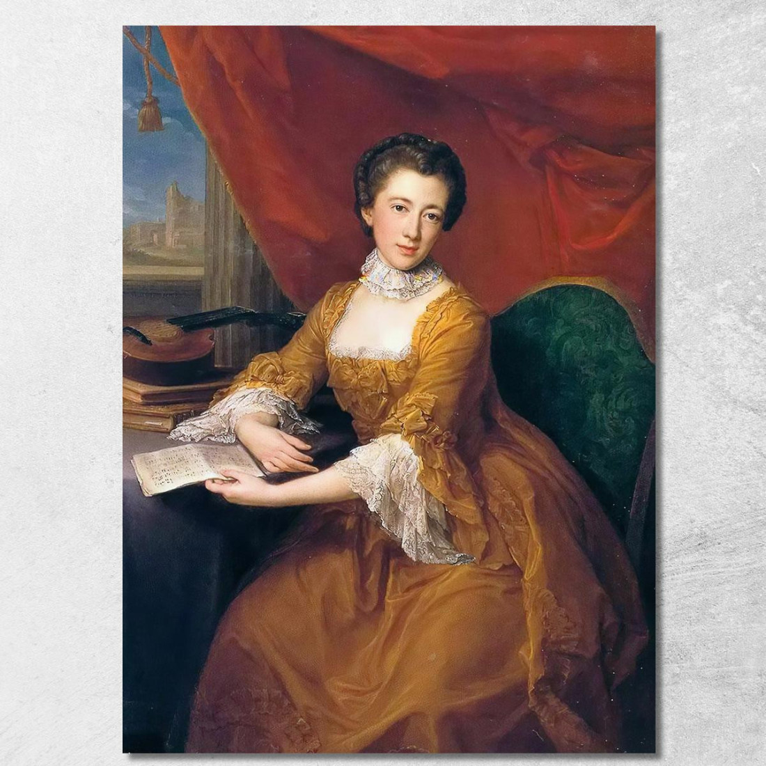 Ritratto Di Signora Margaret Georgiana Poyntz Pompeo Batoni pbt36 quadro stampato su tela Ritratto Di Signora Margaret Georgiana Poyntz Pompeo Batoni pbt36 quadro stampato su tela
